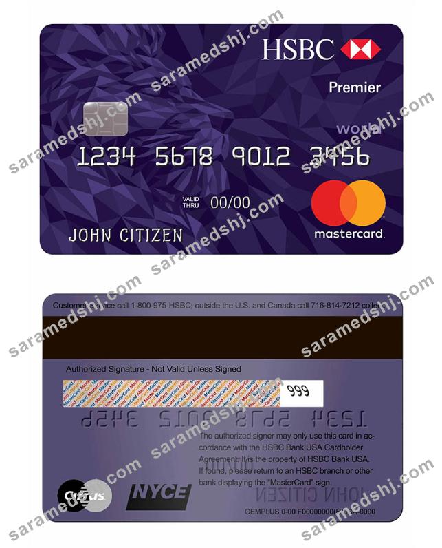 USA HSBC  MasterCard Credit Card